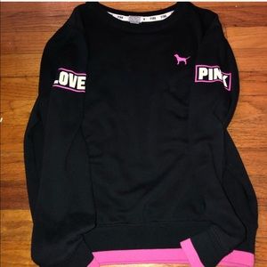 pink crew neck